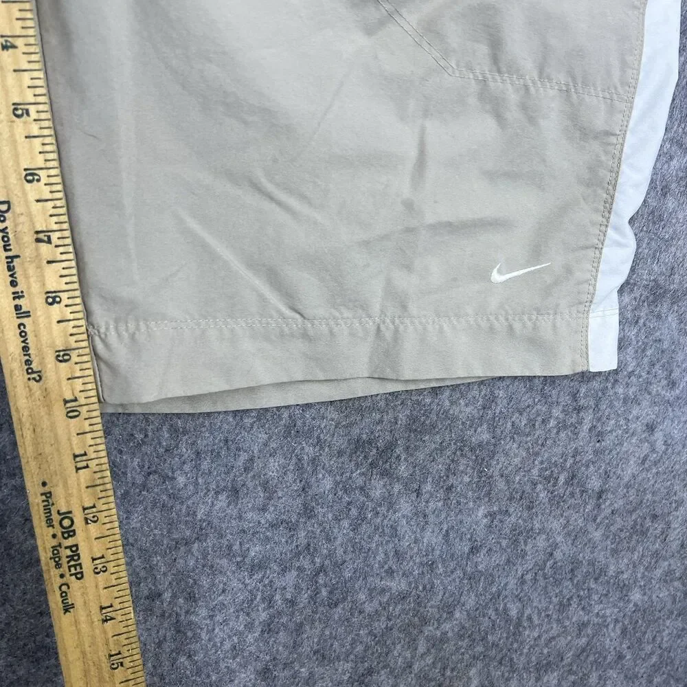 Vtg Nike Men's Swim Trunks Board Shorts Tan Mesh Lined 10